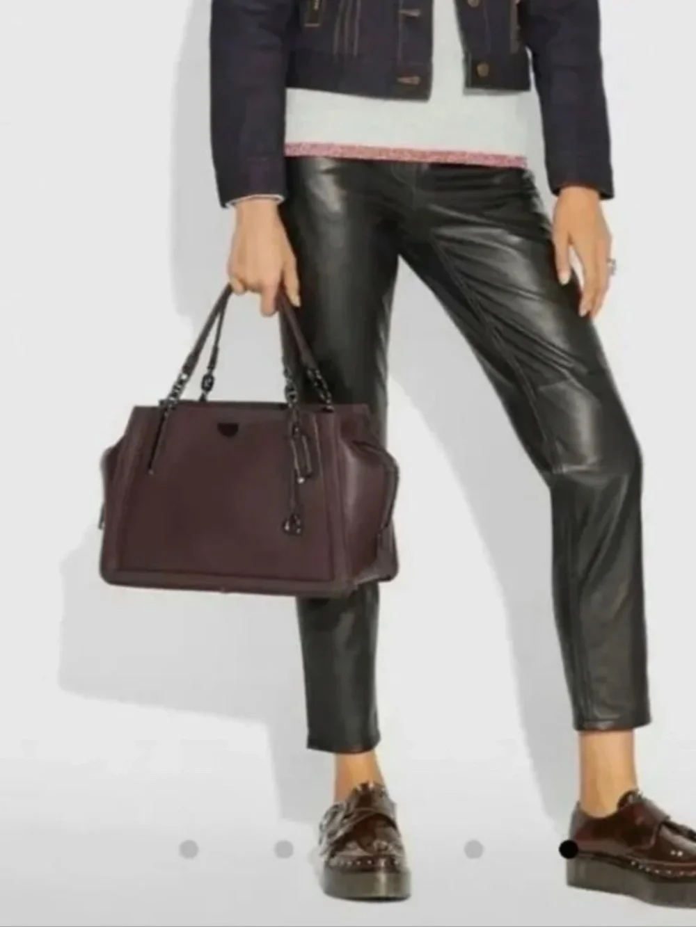 Coach Dreamer Satchel in Oxblood with Gunmetal Hardware